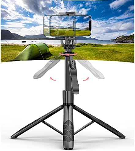 YTYZC Wireless Selfie Stick Tripod Stand Monopod dobrável para câmeras de ação Smartphones Equilibre o tiro constante