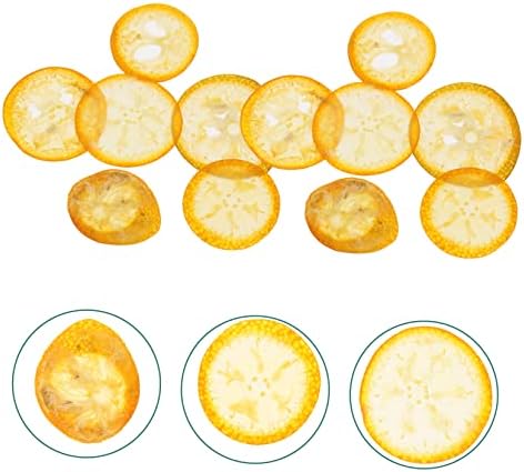 Sewacc 12pcs fatias de frutas de resina decoração de mirtilo decoração de laranja quaia legumes frescos laranja seca para artesanato
