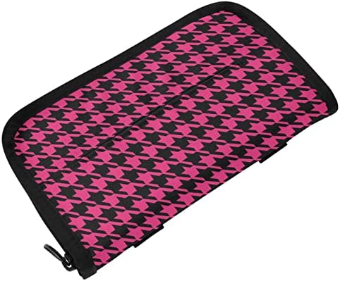 Holder de tecido de carro Houndstooth-Pink-Pink-Plaid-Lattice Dispenser Dispenser Holder Backseat Tissue Case