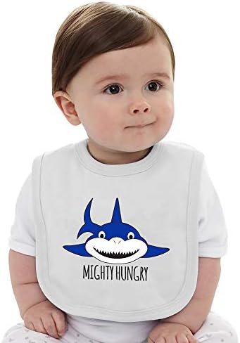 Mighty Hungry - Cartoon Shark Ocean Swimming Infant Baby Jersey Bib