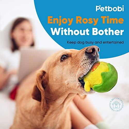 Petbobi Interactive Dog Toys Ball ativo para cães com bateria operada, inclua bolas auto -movimentadas e tampa de pelúcia