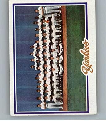 1978 Topps 282 Yankees Team New York Yankees MLB Baseball Trading Card