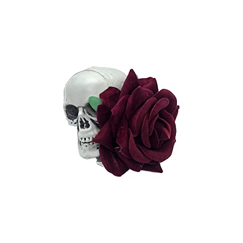 Zhoumeiwensp Halloween Skull Hair Clips, Ghosts Skeletons Rose Hairpins e clipes laterais