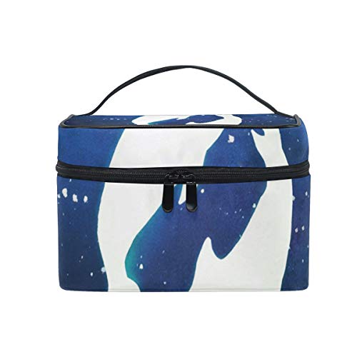 Bolsa de maquiagem de maquiagem de bolsas de maquiagem por portátil Pisces Galaxy Pisces Bolsa de higiene pessoal com grande