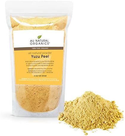 Au Organics Natural Yuzu Peel Poex - Melhore o tratamento do fluxo sanguíneo | Relaxador muscular | Molho Spice |