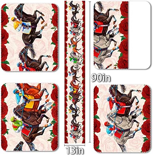 Kentucky Derby Table Runner 90 polegadas de comprimento Churchill Downs Racing Run para a tampa da mesa de rosas para