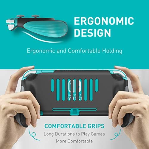 Grip for Nintendo Switch Lite, JusPro Ergonomic Comfort Handheld Protetive Gaming Case Caso Portátil Acessórios Compatíveis