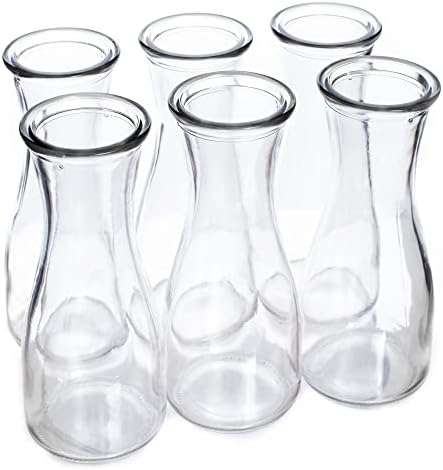 Garrafas de bebida de malha de vidro de 12 oz, pacote de 6 pacote - arremessadores de água, decantadores de vinho,