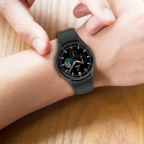 Bandas tencloud compatíveis com Samsung Galaxy Watch 4 Bandas clássicas de 42 mm 46mm lavabáveis ​​20mm Silicone Sports