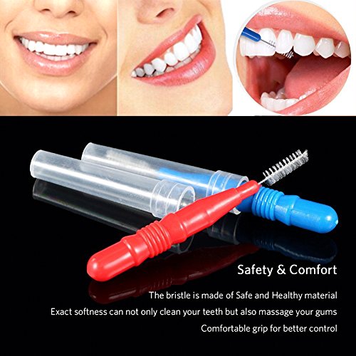 River Lake Interdental Slim Brush, Picto de dente Floco de dente Cabeça Oral Higiene Dental Brush - 100 contagem…