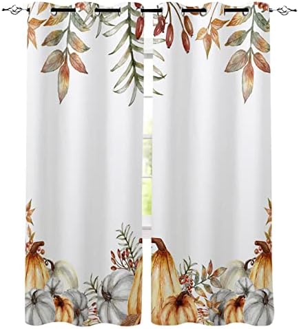 JIAMELUCK Landscape Fall Maple Leaf Room Blackout Cortinas de cozinha cortinas decorativas de janela de garotas cortinas