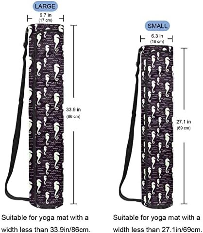 Bolsa de transportadora de ioga náutica do hipocampo com alça de ombro de saco de ginástica de saco de ginástica