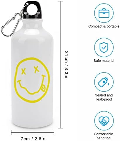 Engraçado Smiley Face Aluminium Bottle Isksoad leve à prova de peso com tampa de parafuso para esportes Bike Gym Outdoor 13oz / 20oz