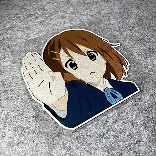 Adesivos de carro horayten vinil anime menina pare de gesto decalque para decalques de aviso de janela de cauda automática decalques