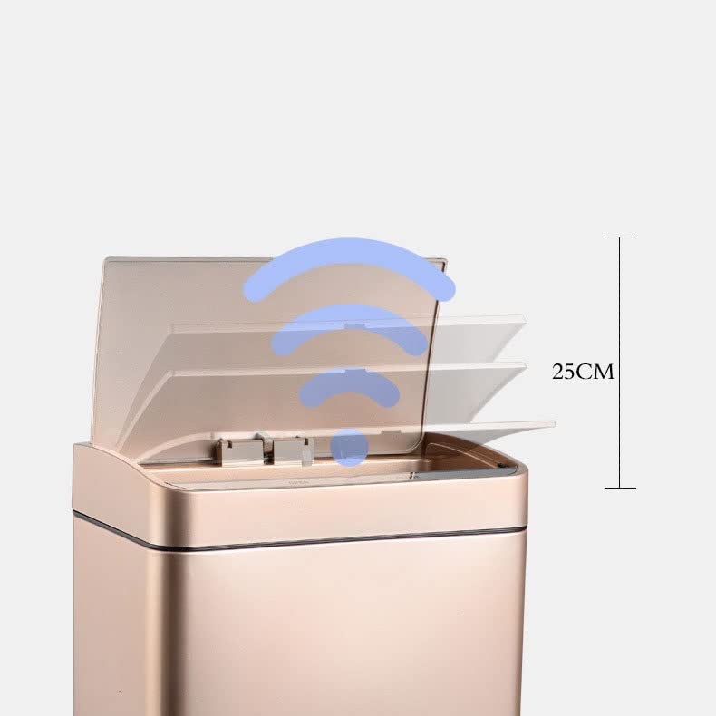 Dypasa lixo lata 12L grande lixo de lixo Bin cozinha sala de estar lixo de sensor inteligente pode lixo de metal durável