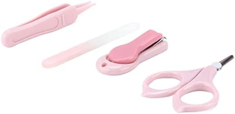 Kit de unhas de bebê, kit de clipper de unhas de forma de desenho animado Aço inoxidável Clippers de unhas de bebê com pinça, caixa