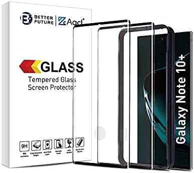 Protetor de tela AACL para Samsung Galaxy Note 10 Plus, 6,8 polegadas, vidro temperado curvo, compatível com scanner de impressão