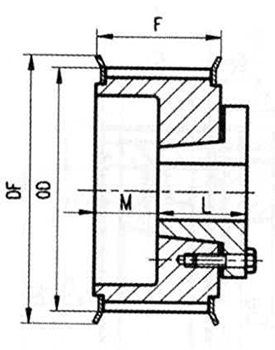 Ametric 8m28qd30.h Construção sólida Ferro fundido Htd Htd Polia com flanges para Bush QD, para 8m Pitch x 30 mm