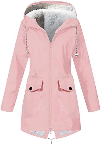 Jackets de chuva femininos para mulheres JXQCWY PLUS PLUSAS MOLHAS SOLIÇÃO EXPECIMENTO EXPOLHO CAPAT CAPAT CAPAT VENTO