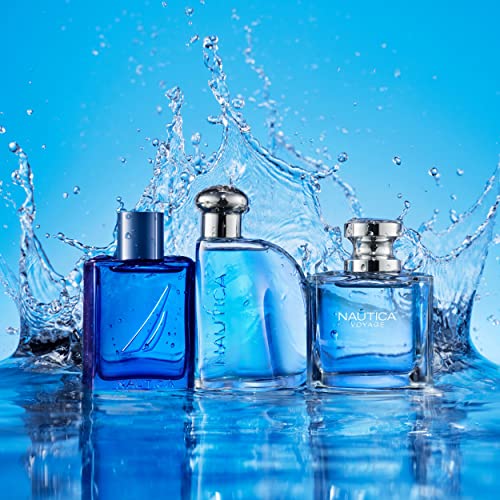 Nautica Voyage Eau de Toilette for Men - perfume fresco, romântico, frutado - notas amadeiradas e aquáticas de maçã, lótus aquático,