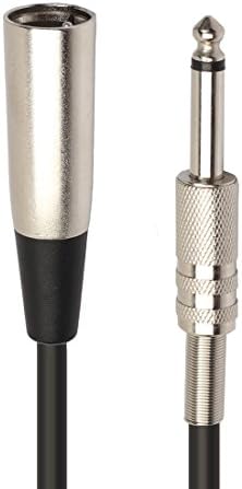 Takasei Cevada 30cm XLR Male de 3 pinos a 1/4 polegada XLR Cabo de cordão de áudio de áudio de áudio do microfone feminino XLR.