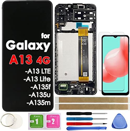 Conjunto de digitalizadores de exibição de toque de substituição da tela LCD com quadro para o Samsung Galaxy A13 4G