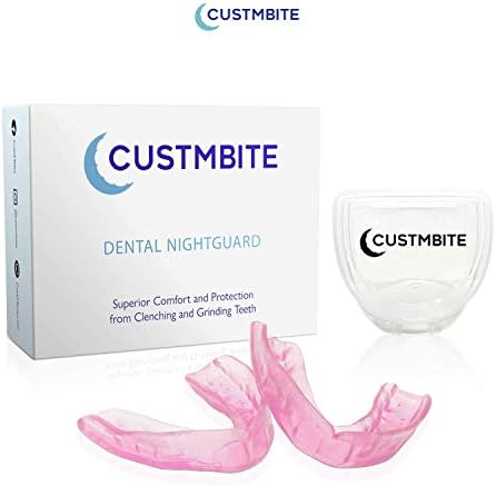 Custmbite Nightguard, rosa - Feito nos EUA - Guarda noturna para a moagem dos dentes