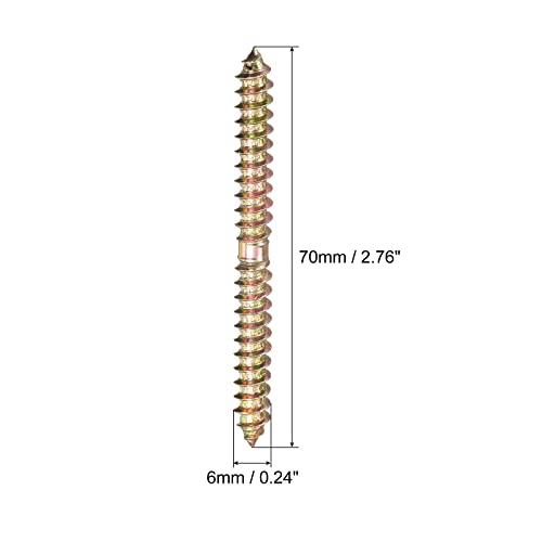 parafusos de cabide UXCELL 4x25mm, 24pcs de linha dupla de ponta de madeira de madeira para parafusos de madeira para