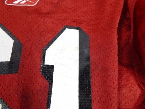 2002 San Francisco 49ers 61 Jogo emitido em Red Practice Jersey 3x 04 - Jerseys de jogo NFL não assinado usada