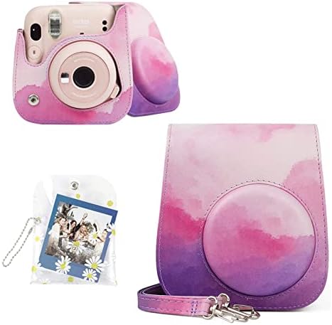 Caixa de câmera protetora de Caiyoule para fujifilm Instax Mini 11/9/8 PU SACO DE CALARO COM ASSIM