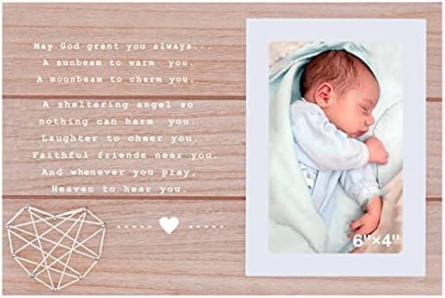 NZY BAPTISM Picture Frame Gift-Cristinging Gift para Godson Dedicação Presente-Única Godada Goda-Photo Frame para Deus