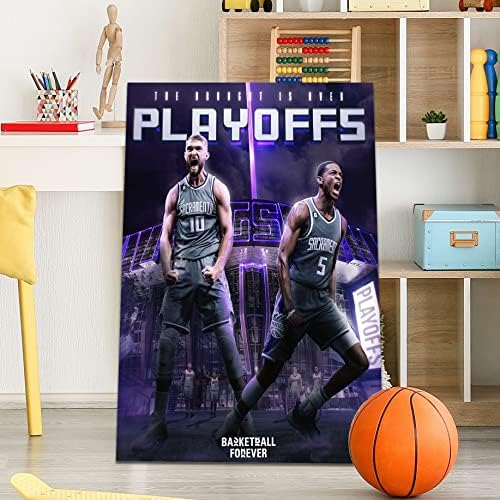 2023 Sacramento Kings Playoffs Team Championship Poster Canvas de Wall Art Prints-de'aaron Fox/Sabonis Posters para crianças