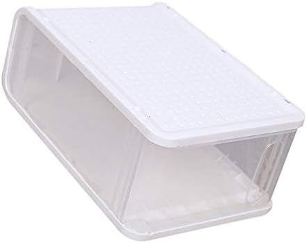 CABILOCK CLARE Organizer Box 4pcs gaveta Sapatos empilháveis ​​caixas de sapatos de ventilação de plástico transparente