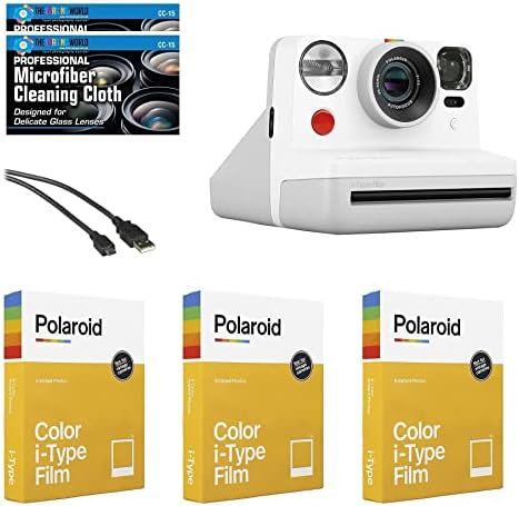 Câmera de filme Polaroid agora instantânea + 3 pacotes de filme + microfibra