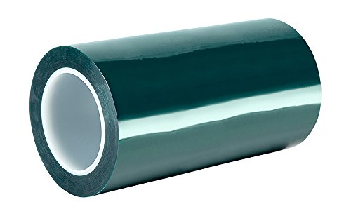 Fita adesiva de poliéster/silicone Green Polyester M-15.5in x 72yd, 72yd, 72 anos. Comprimento, 15,5 de largura