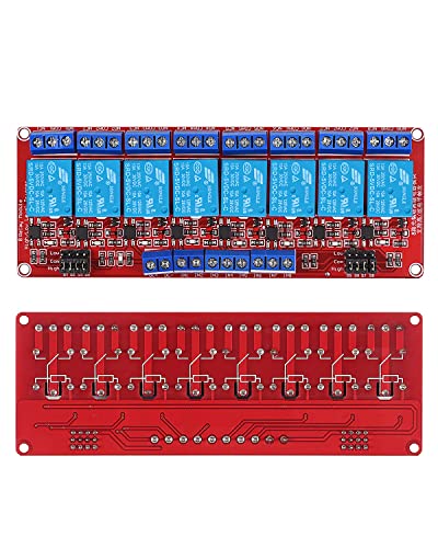 Cermant 1pcs 8 canal dc 5V Relé de alto nível Módulo de relé optocuplário