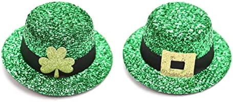Vumime St Patrick Day Costume, Mini St Patricks Day Hat Green Mini Hat Hairpin Hairping Acessório para St Patricks Day Decor 2pcs