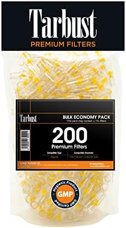 Dicas de filtro de cigarro descartáveis ​​do Tarbust que removem alcatrão e química, 200 filtros para cigarros regulares