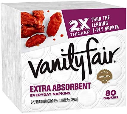 Vanity Fair todos os dias absorventes de papel premium guardanapo, 80 contagem, guardana