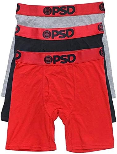 PSD Modal Modal Premium Solid Boxer Briefs - Roupa íntima masculina respirável e de apoio com tecido que ganha umidade