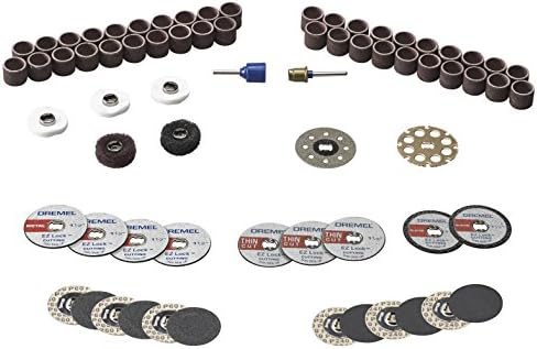 Dremel EZ725 Acessório de ferramentas rotativas para todos os fins Conjunto com kit de armazenamento, EZ-Lock e EZ Drum para