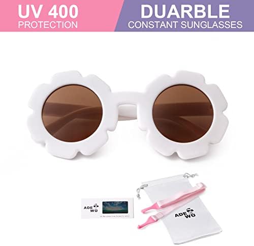 Óculos de sol para bebês da Ade Wu Wu Toddler com Strape, óculos de sol flexíveis polarizados para meninos de meninos de