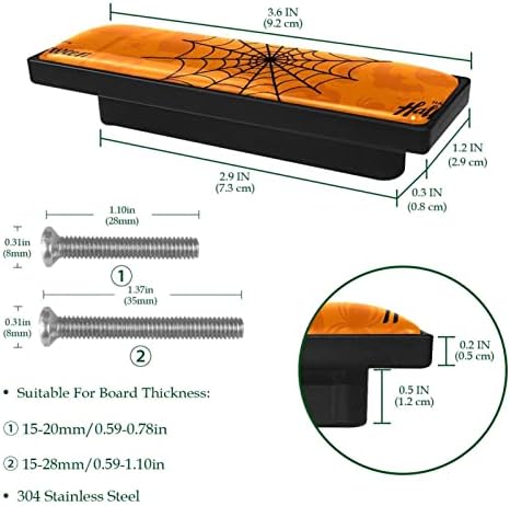 Guerotkr 4 PCs, alças de armário de retângulo, botões de armário, botões de cômodos, alças para armários e gavetas, padrão de