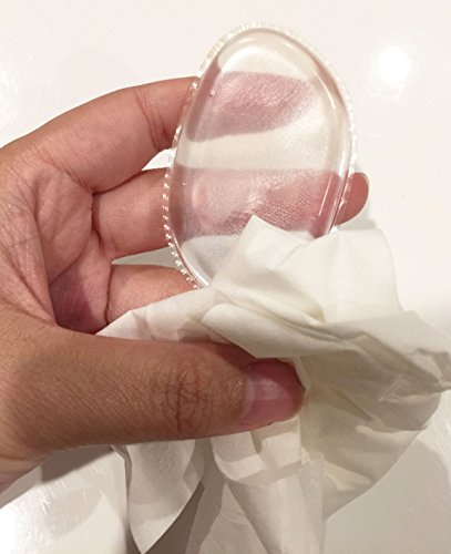 Aplicatadora de maquiagem de silicone transparente esponja perfeita para BB CC Cream Foundation Blending Blending Air Cushion