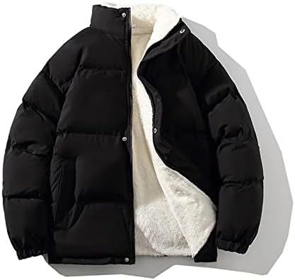 Casacos para homens Men Winter Men's Solid Collar Plelight Bread Jacket Jackets casuais