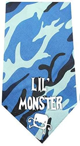 Mirage Pet Products Lil Monster Print Bandana, camuflagem cinza