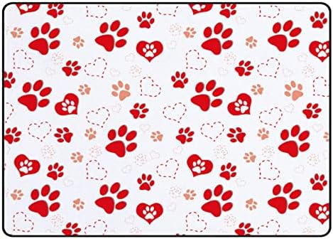 Tsingza tapete macio tapetes de área grande, faixas de animais corações confortáveis ​​no tapete interno, tapete de brincadeira