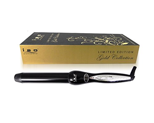 ISO Beauty - Twister Curling Iron Wand - Coleção de ouro - Escolha Tamanho: 18-9mm / 19mm / 25-18mm / 25mm / 32mm