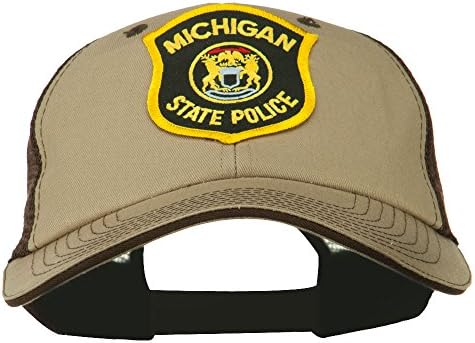 E4hats.com Polícia Estadual do Leste de Michigan remendou Big Washed Mesh Cap