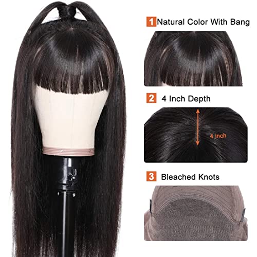 Nadula Silky Brasil Virgem Virgem Virgem Virgem Virgem Virgem Perucas de Cabelo Humano Frontal Com franja, de perucas dianteiras